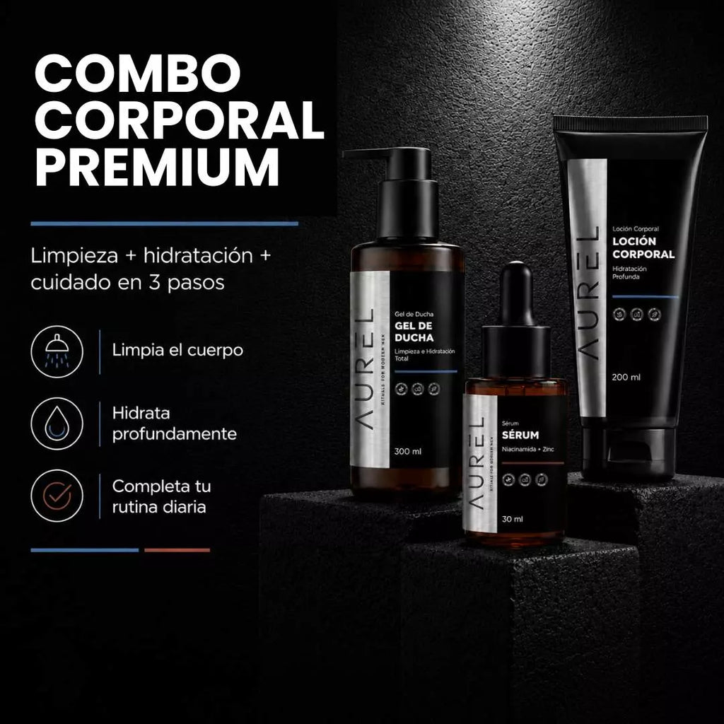 Combo: Gel de ducha + Loción corporal + Serum